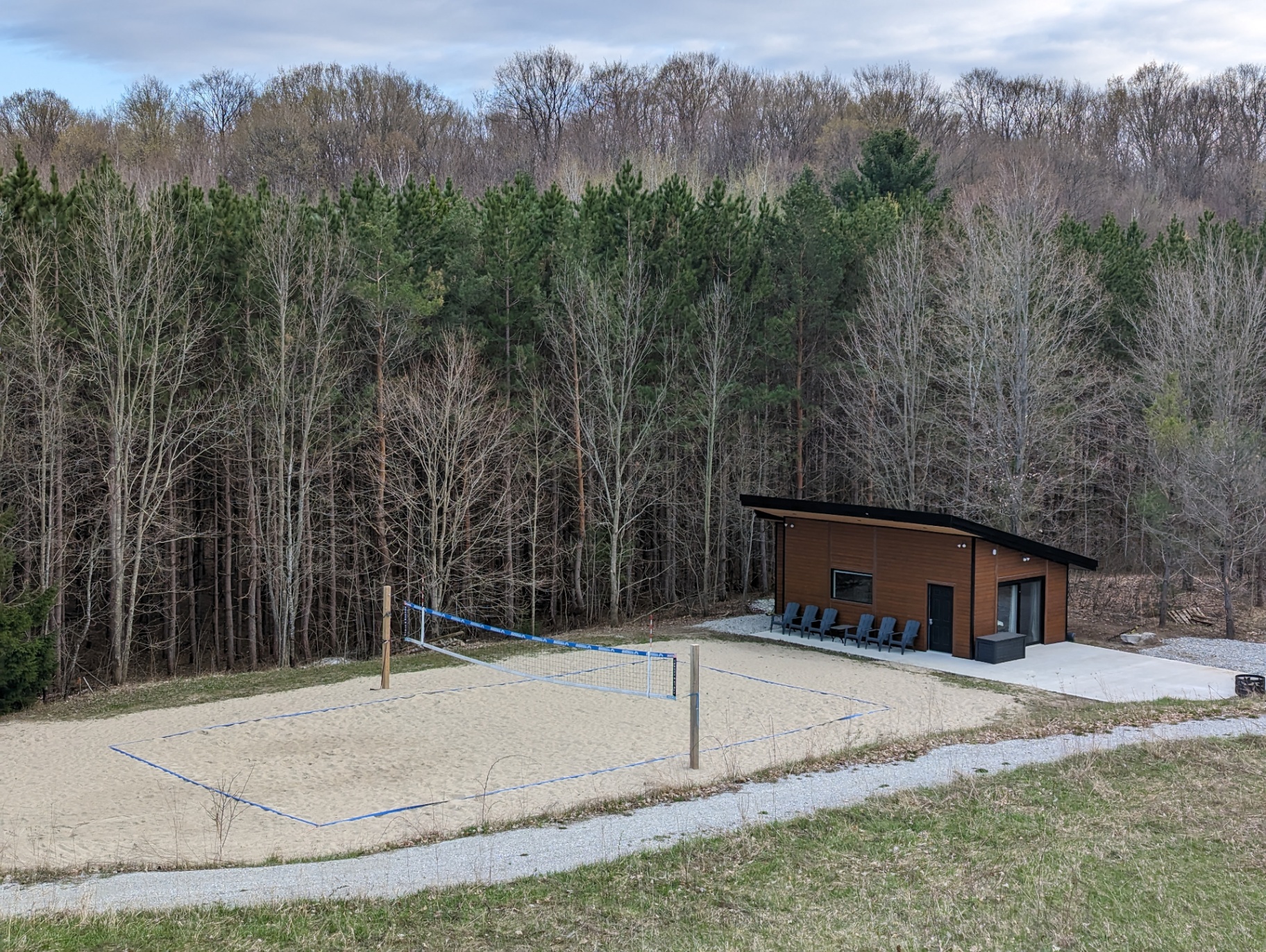 Olympic-spec beach volleyball court on a private estate in Oro-Medonte