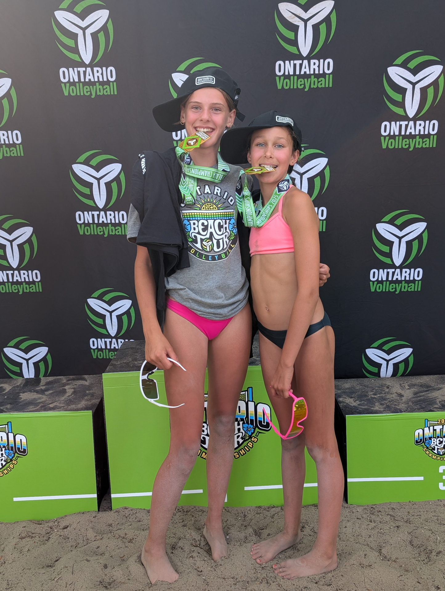 Londyn Houben and Hailey Bartlett — 2025 Ontario Beach Volleyball Provincial Champions, 12U
